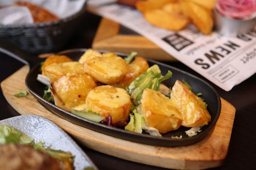 Crispy Chili Garlic Potatoes , Spiced Roasted Potato Recipe