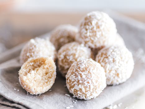 Coconut Energy Balls , No-Bake Healthy Snack Recipe