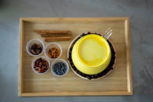 Turmeric Golden Milk , Warming Turmeric Latte Recipe